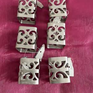 Vintage Brass Napkin Rings/ Brass Napkin Rings With...